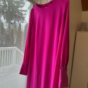 Hot pink midi dress